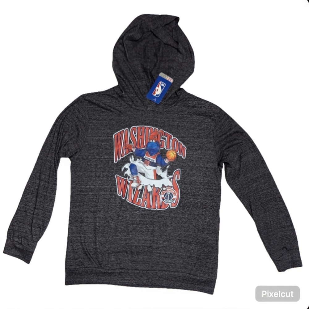 Blue 84 Washington Wizards NBA Youth Longsleeve Tri-blend Hooded T-shirt